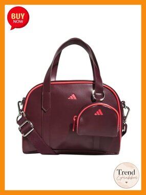 PU Leather Crossbody Bag with Detachable Mini Pouch, Zippered Pockets,